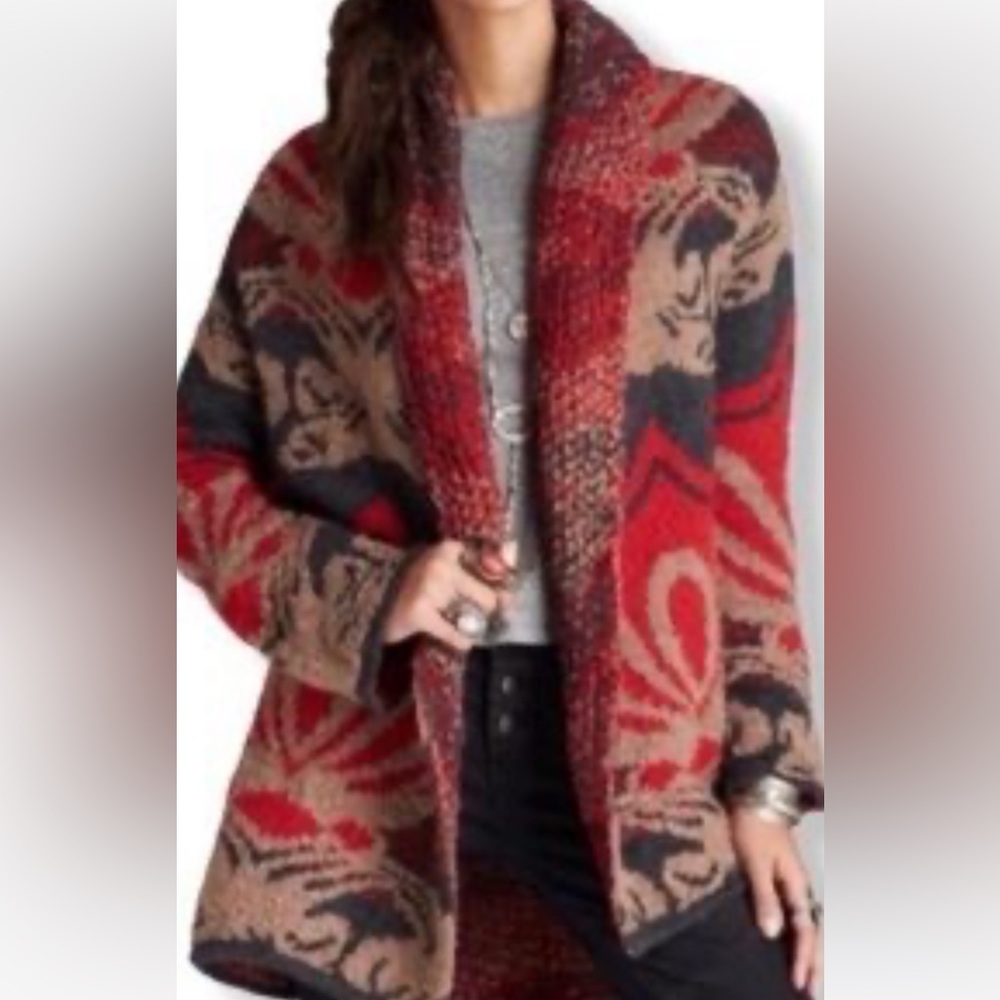 Free People Winters Day Bliss wool blend oversized cardigan.size XS